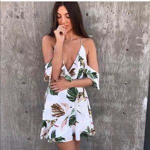Tropical Off The Shoulder Dress